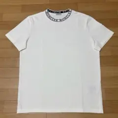 極美品〕モンクレール 襟レタリング ワッペン M ホワイトTシャツ 5S409 