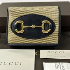 新品同様‼️ 現行　グッチ　GUCCI 財布　折り財布　キャンバス　ホースビット
