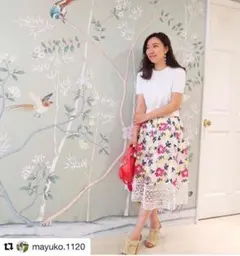 値下げ★チェスティ 花柄レーススカート 0 size