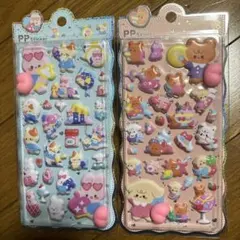 新品未使用品　かわいいぷっくりおしりキャラクター PPシール 2シート