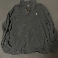 POLO RALPH LAUREN ハーフジップ ニット ダークグレーのサムネイル