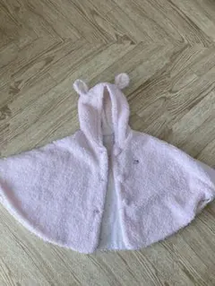 BeBe 耳付きボア　ケープ ピンク