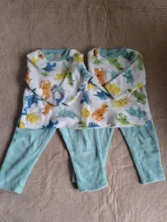 キッズ　双子　パジャマ　100cm　男の子　フリース