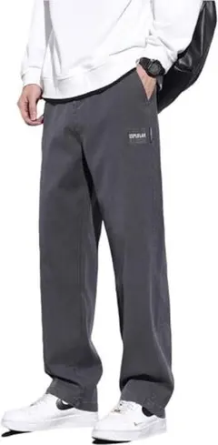 ズボン メンズ 【チノパン/ストレッチイージーパンツ】 ワイドパンツ