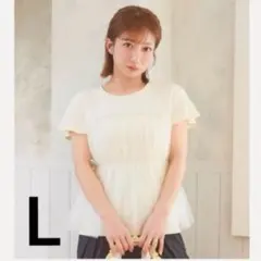 しまむら アンジュシャルム プルオーバー L ホワイト