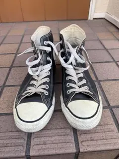 CONVERSE ALL STAR レザー　ハイカット　ブラック　コンバース