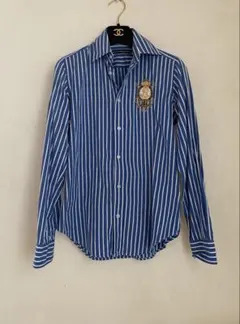 Ralph Lauren Sport 半袖シャツ S 水色ストライプ タグ付き - メルカリ