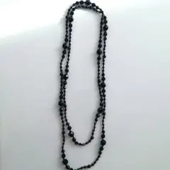 ブラック ロングネックレス