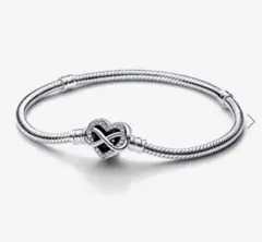 Pandora ハート インフィニティ ブレスレット シルバー 19cmのサムネイル