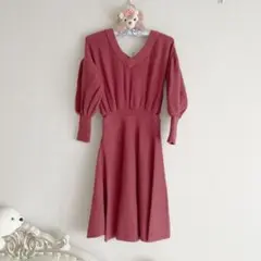 【美品】lily brownニットワンピース着画有