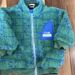 ジップアップ アウター 90サイズ グリーン/ブルー