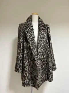 ＴＨＥＯＲＹ２０２１★レオパード総柄　リッチなシャギーショートコート