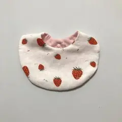 まんまるスタイ　リバーシブル　いちごピンク