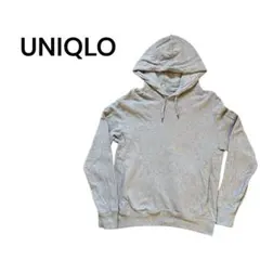 【美品】UNIQLO ユニクロ スウェットプルパーカー Ｍ グレー 綿100％