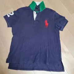 90s】ポロラルフローレン ビッグポ二ー ポロシャツ 短丈 y2k swag