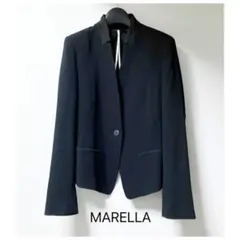 未使用 マックスマーラ MARELLAマレーラ365 黒 ノーカラージャケット 未使用 マックスマーラ MARELLAマレーラ365 黒 ノーカラージャケット