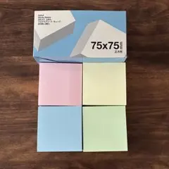 Askul 付箋パステルアソート 75x75mm 400枚x4冊入りのサムネイル