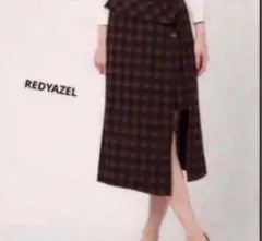 REDYAZEL レディアゼル ストレッチ チェック ラップスカート Mのサムネイル
