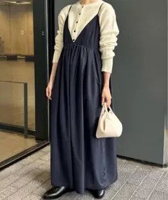 SLOBE IENA　スローブイエナ　タフタ ギャザーキャミワンピース　フレア