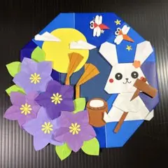 お月見リース壁飾り　ハンドメイドのサムネイル