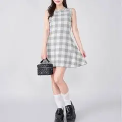 Darich DRロゴギンガムニットミニワンピース F-L
