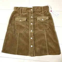 コーデュロイ　スカート ライトブラウン　ベージュ　フリーサイズ