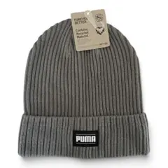 신품 미사용 PUMA ニット帽 グレー リブ編み