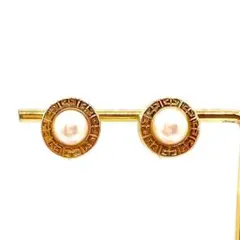 美品✨GIVENCHY ジバンシー イヤリング パール ロゴ ゴールド