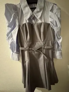dazzlin レイヤードシャツミニワンピース