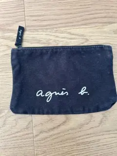 agnis b. 黒いキャンバスポーチ