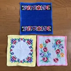 フェイラー FEILER レイクアルスター 花柄 タオルハンカチ 3枚セット