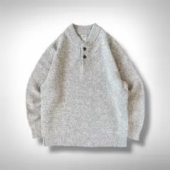 【LLBean】WOOLヘンリーネックセーター XL