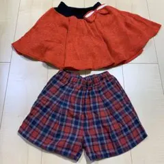 子供服　女の子　女児　キッズ　120  キュロットスカート　 2着　まとめ売り