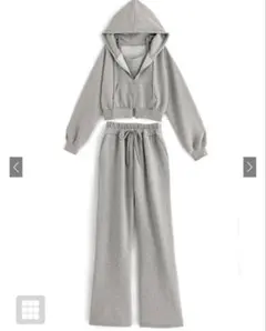 【値下げ】GRL グレー フード付き セットアップ３点セット