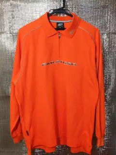 【PARADISO】golf polo shirt ジッパーポロシャツ オレンジ