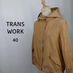 TRANS WORK　2WAY　フード着脱　ブルゾン　40　キャメル　はっ水のサムネイル