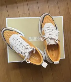 MICHAEL KORS メッシュスニーカー オレンジ
