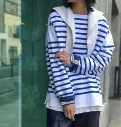 ＜6(ROKU)＞RASCHEL BORDER PULLOVER 2