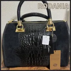 【新品未使用】ロダニア 2way クロコダイル ブラック ショルダーバッグ 黒