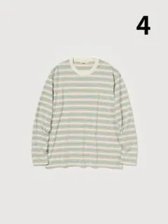 GRADIENT STRIPE JERSEY L/S TEE ベージュ 4のサムネイル
