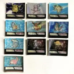 ポケモン名場面 メタリックシール ピカチュウ ミュウ ミュウツー ポケモンカード