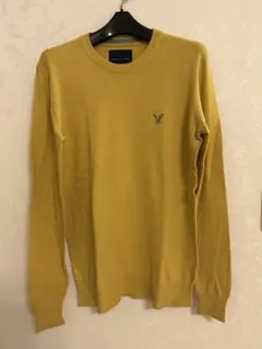 AMERICAN EAGLE 刺繍ワンポイント薄手ニットセーター　S