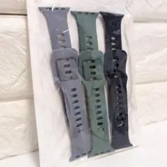⭐スマートウォッチバンド⭐交換バンド　3本セット　通気性抜群　快適38mm