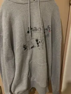 キヨ猫パーカー LEVEL4 グレー Lサイズ 裏起毛 キヨパーカー