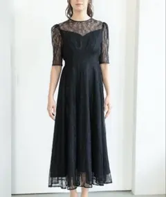 フォーマルドレス　黒　レース