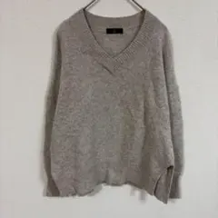 【INED】(M) ウール×カシミヤ混 Vネックニット/プルオーバー/オフィス