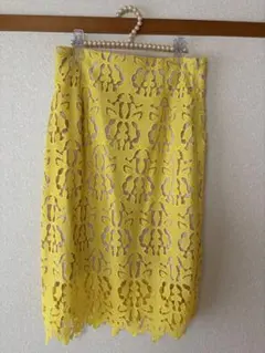 イエロー レースタイトスカートのサムネイル