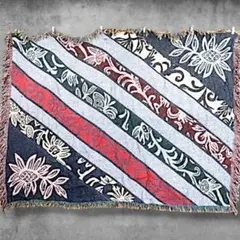 BOHC ボタニカル ラグ マット 古着 花柄 フラワー 植物 ペイズリー