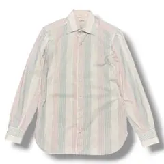 ISAIA イザイア マルチストライプシャツ 37 ピンク系 イタリア製のサムネイル