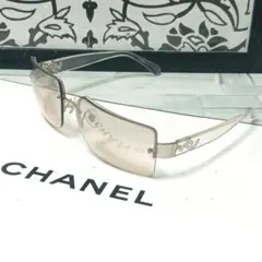 CHANEL　シャネル　リムレス　サングラス　ココマーク　ピンク　シルバーのサムネイル